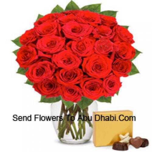 30 Red Roses with Imported Chocolates