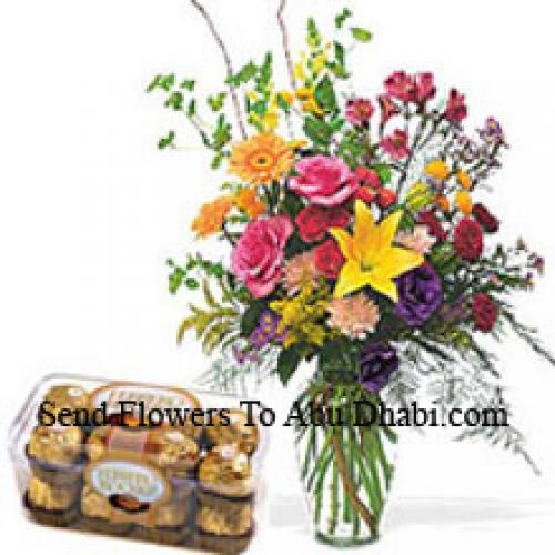 Schattige Assortiment Bloemen met Ferrero Rochers